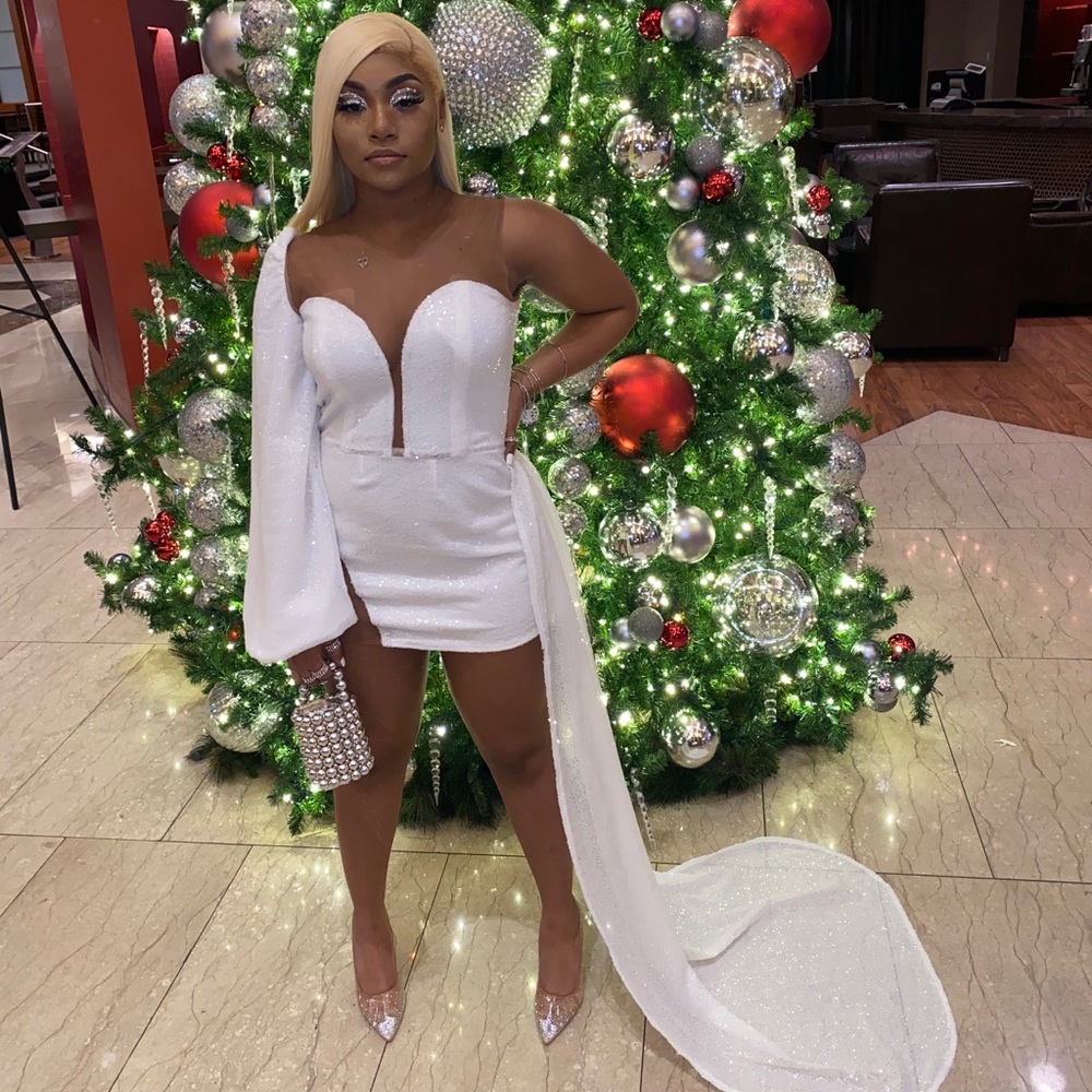 WHITE CUSTOM BIRTHDAY DRESS